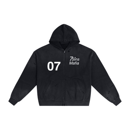 Vintage Washed Zip Hoodie