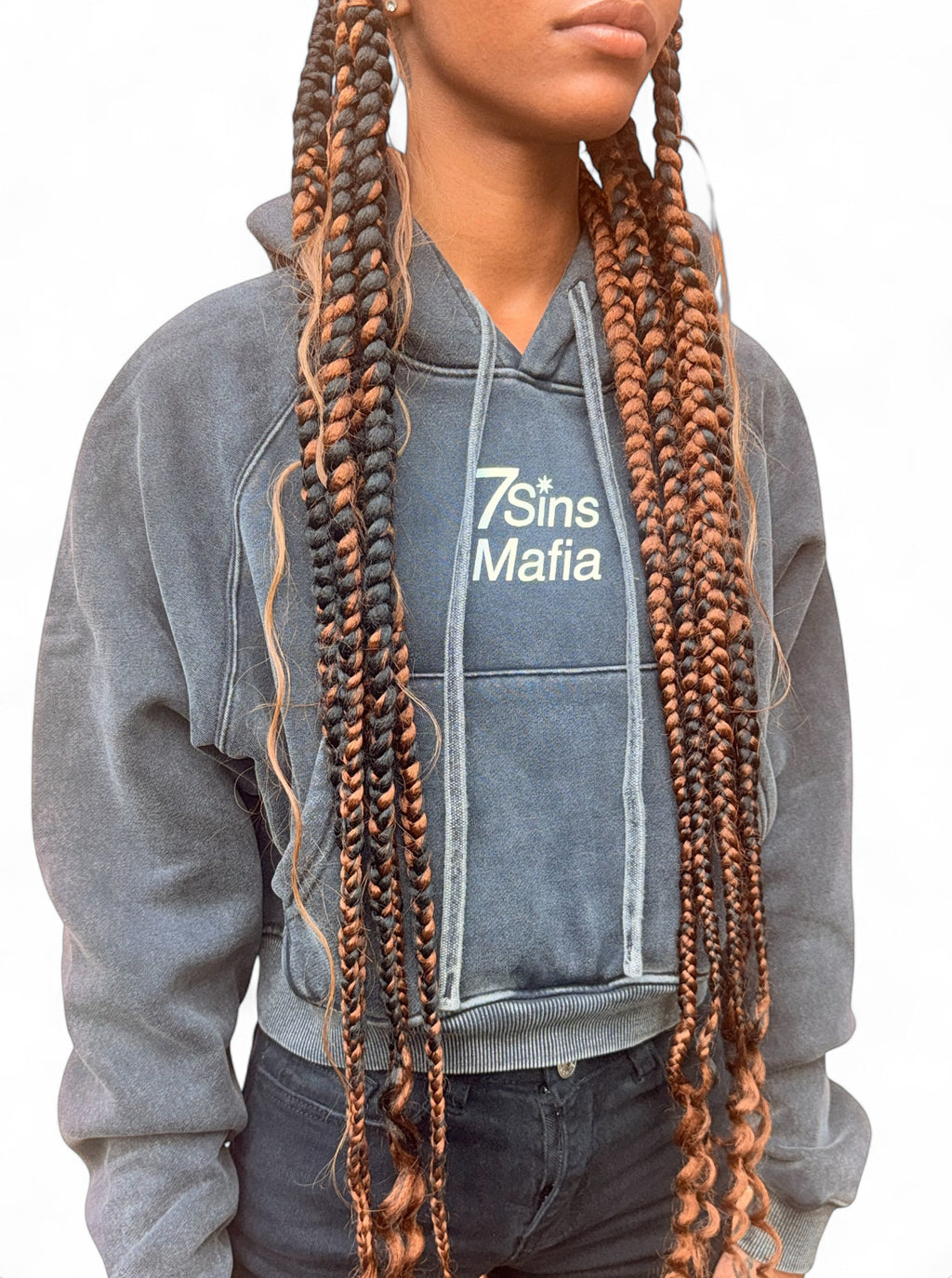 Washed Cropped Hoodie