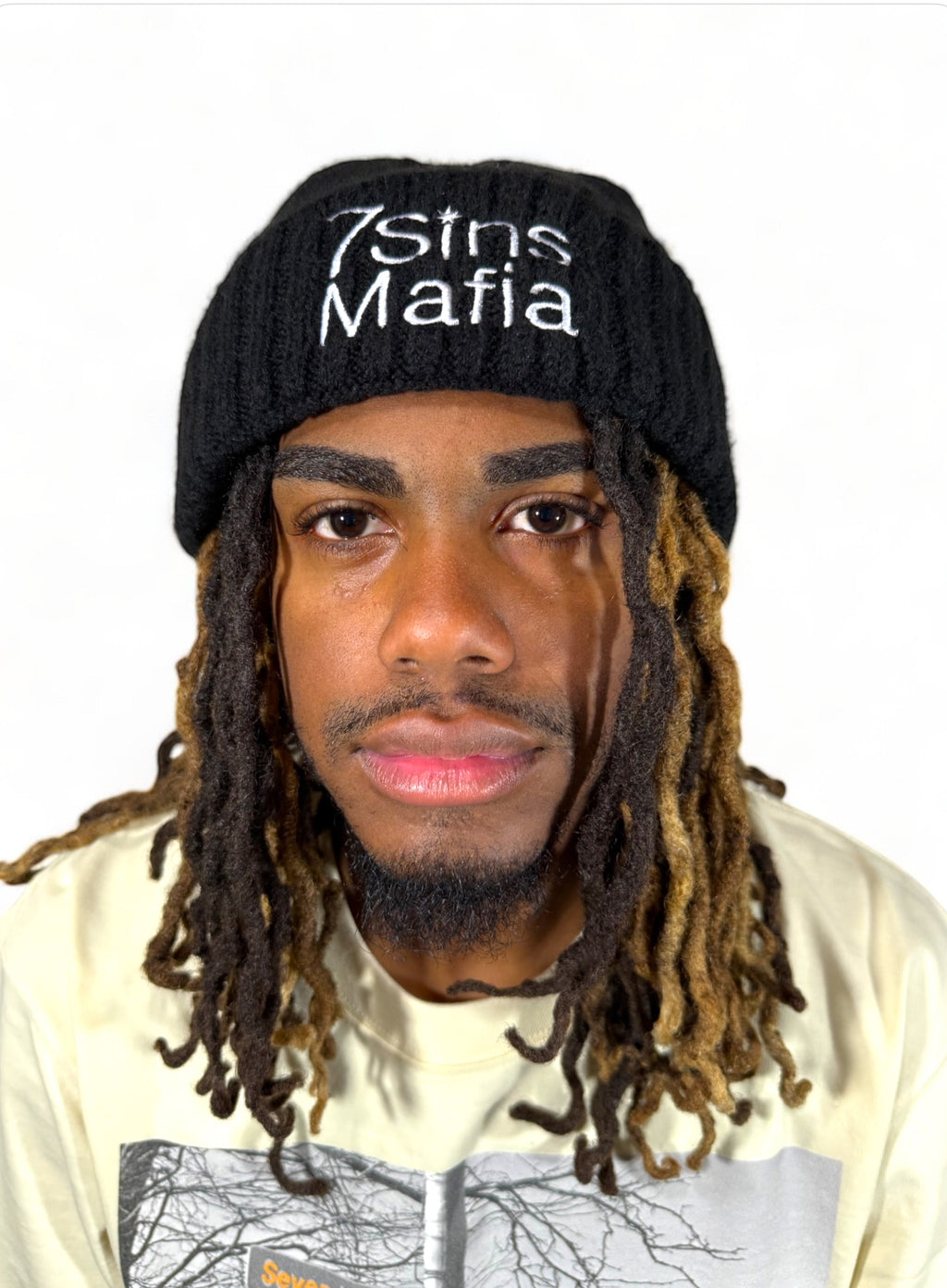 Black Bookish Knit Beanie