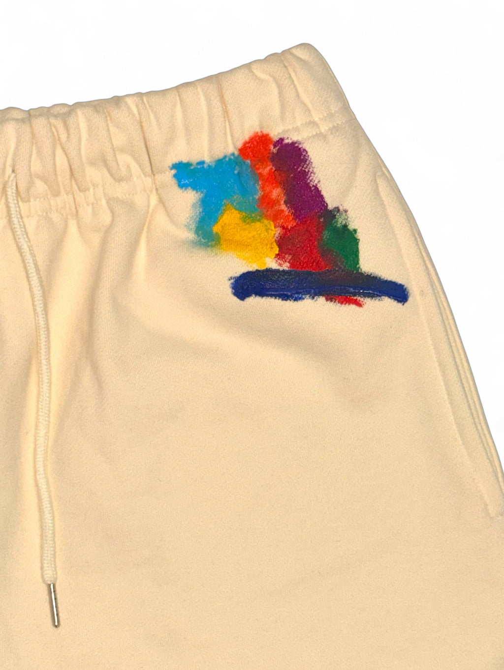 Hand-Painted Loose Fit Shorts