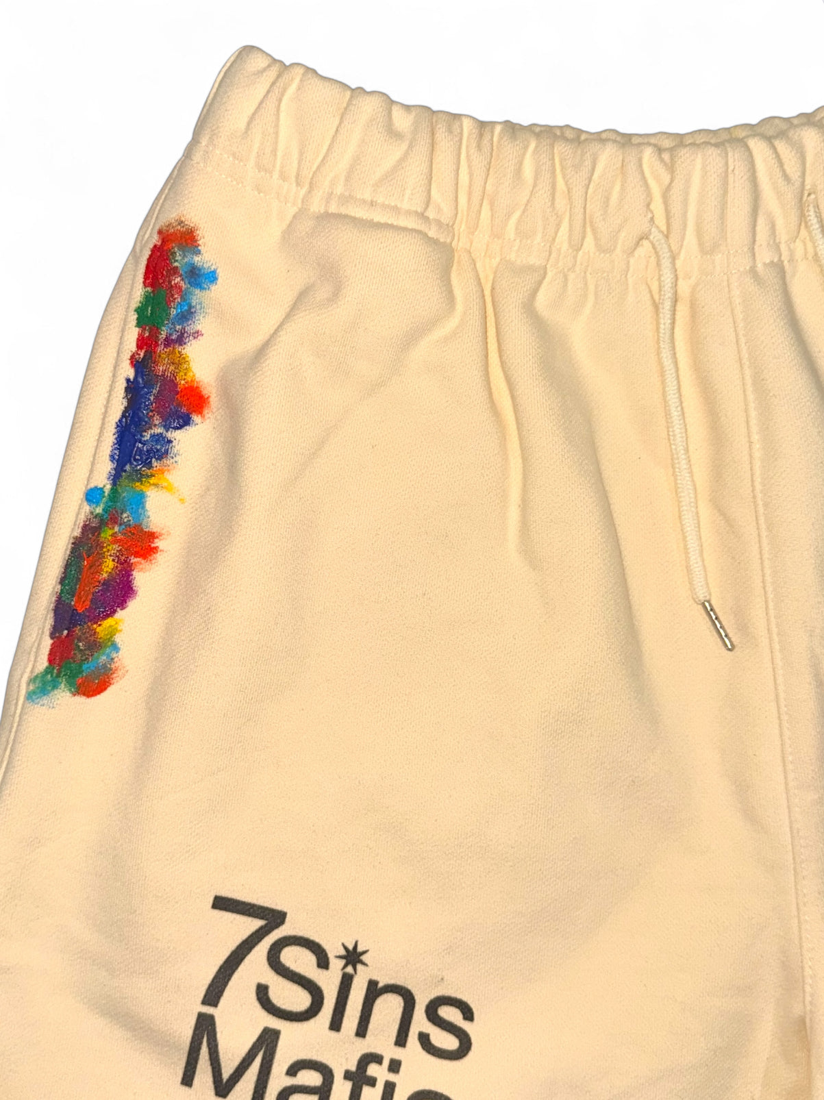 Hand-Painted Loose Fit Shorts