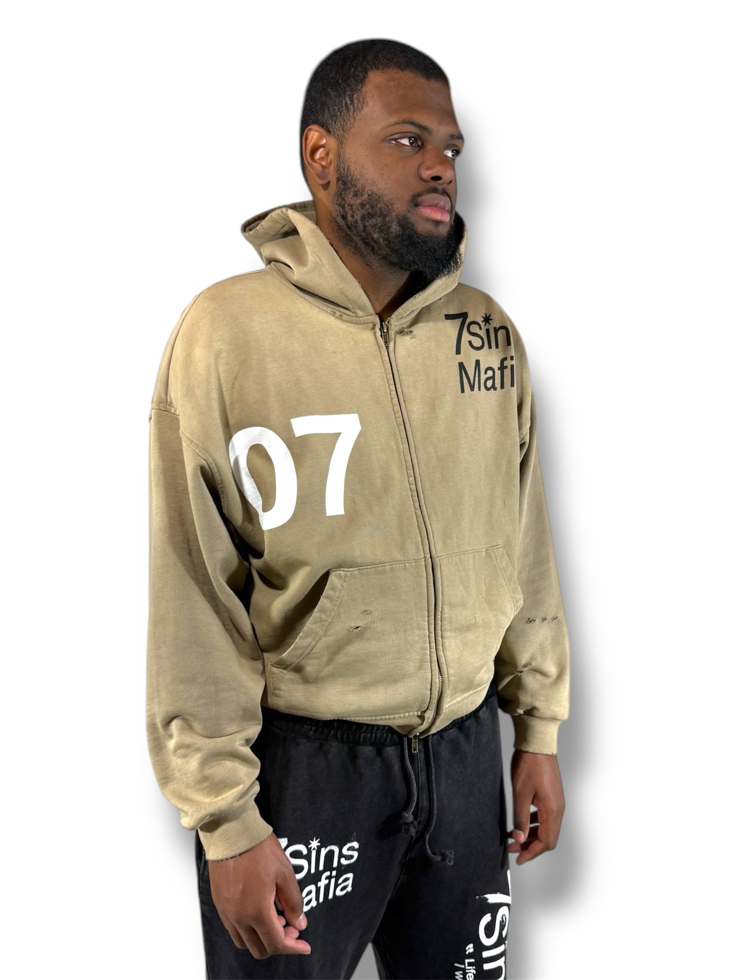 Vintage Washed Zip Hoodie