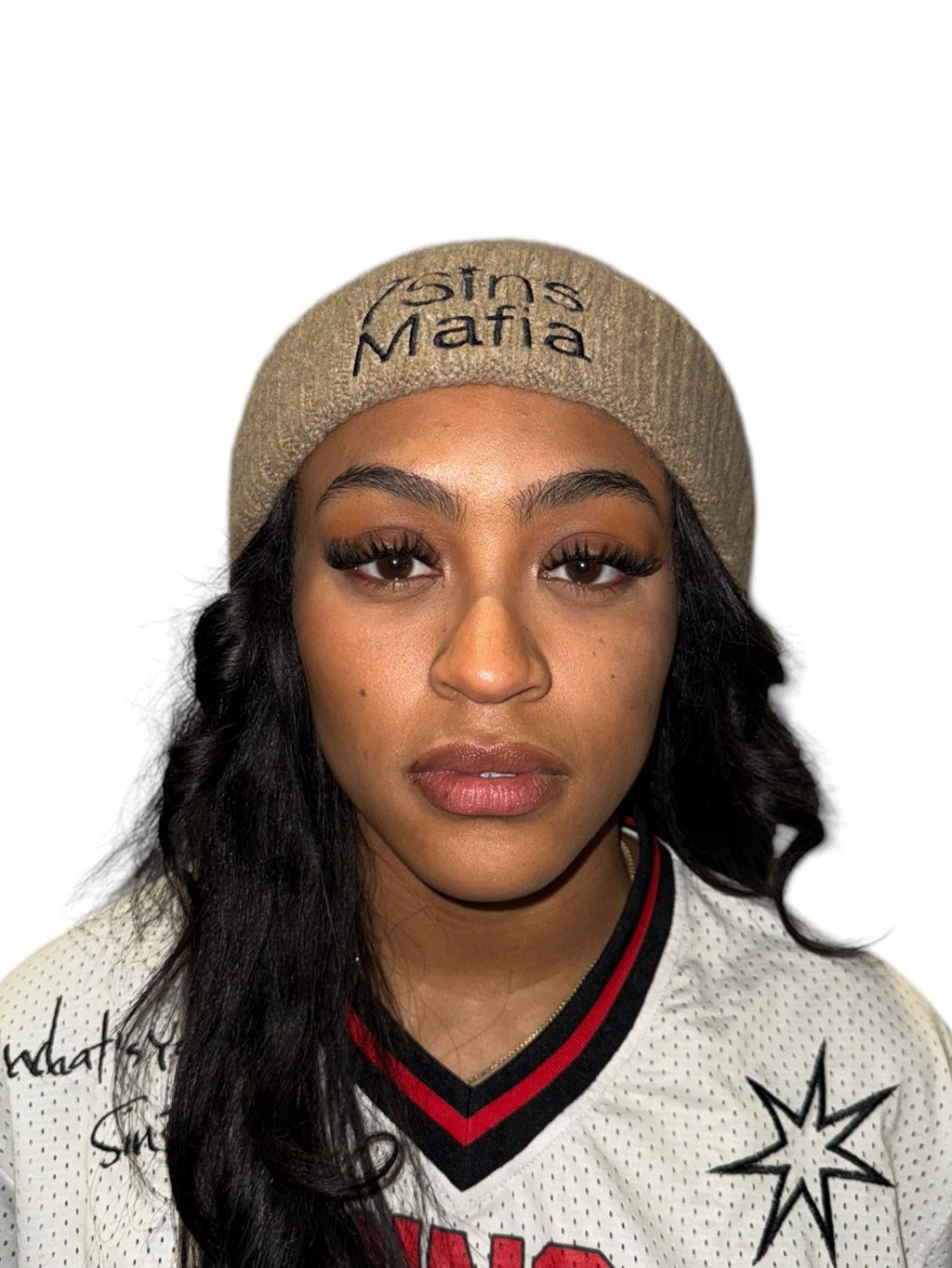 Beige Bookish Knit Beanie