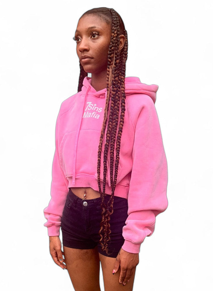 Washed Cropped Hoodie