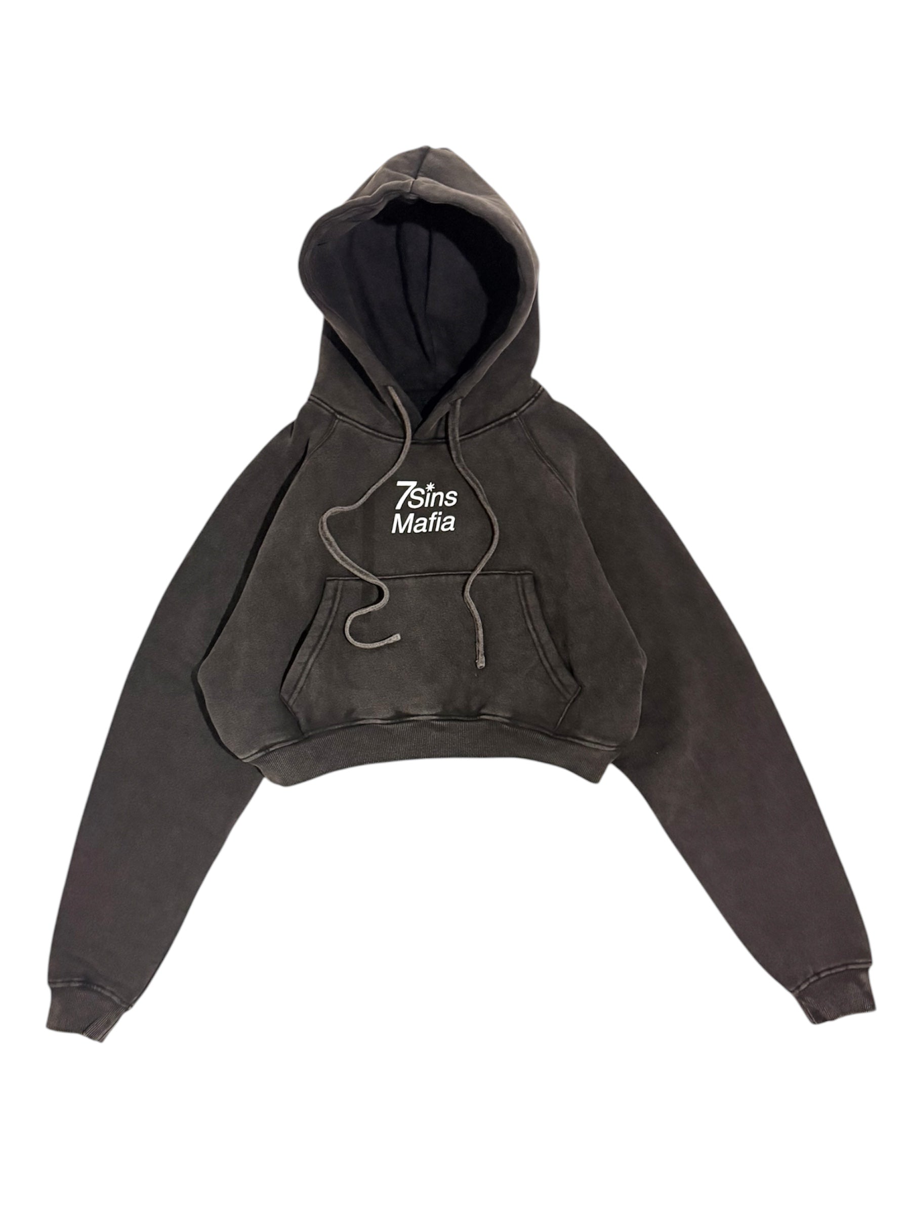 Washed Cropped Hoodie