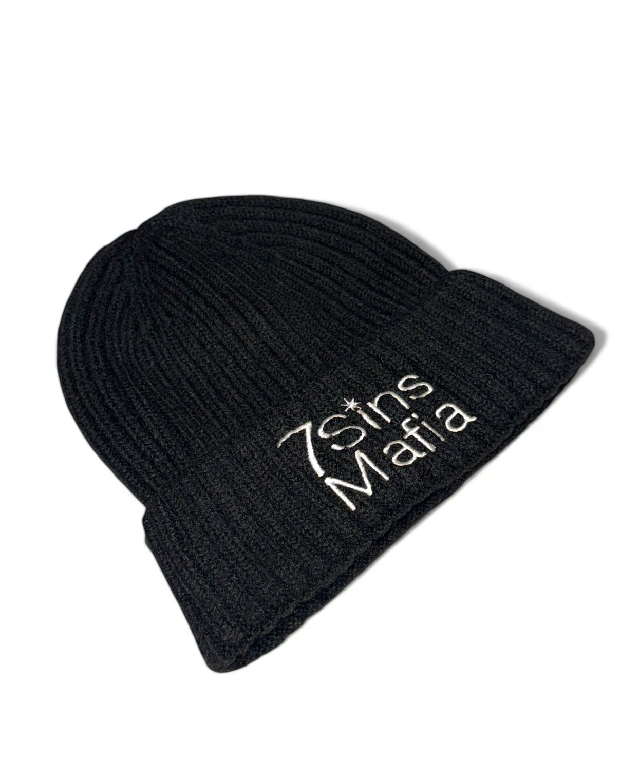 Black Bookish Knit Beanie