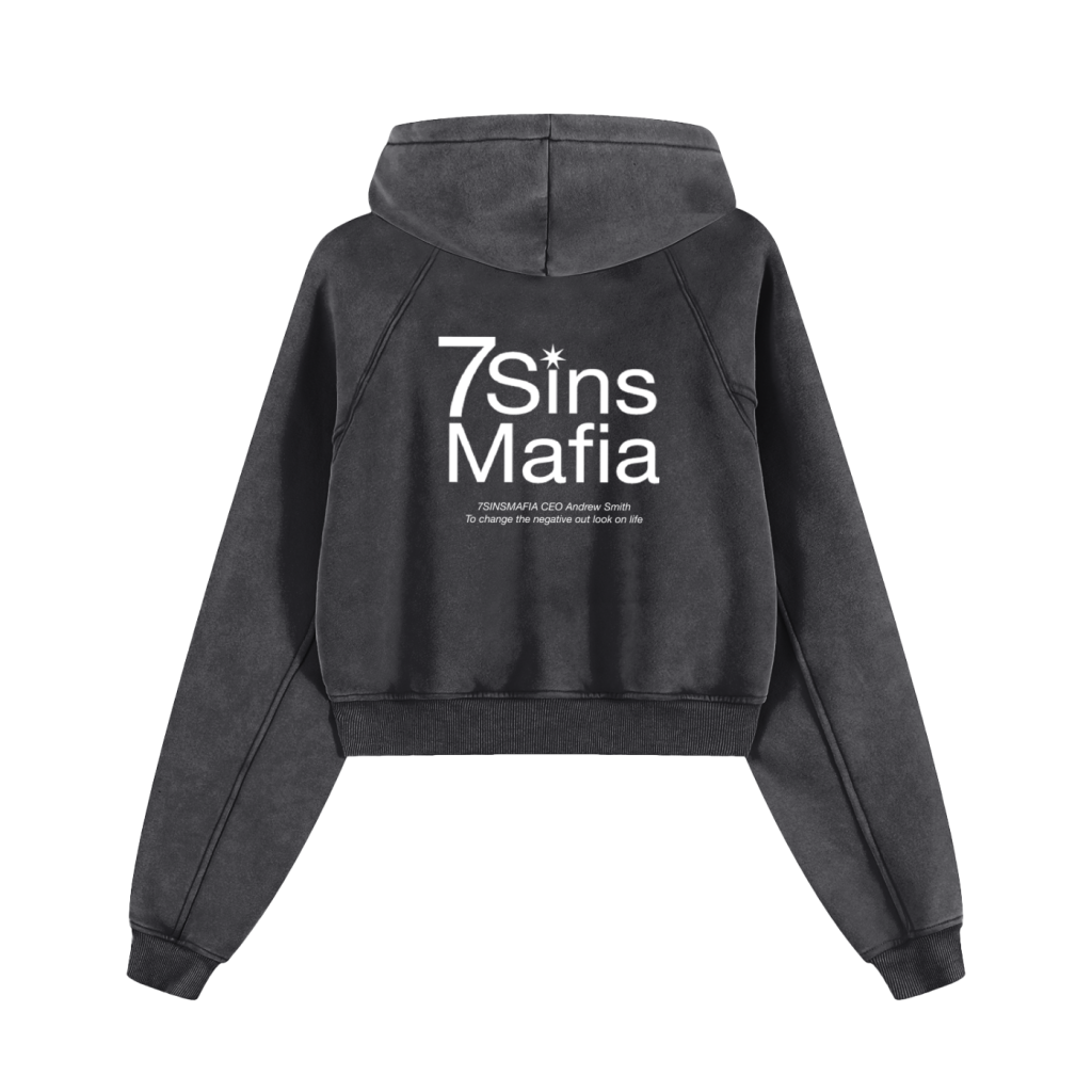 Washed Cropped Hoodie