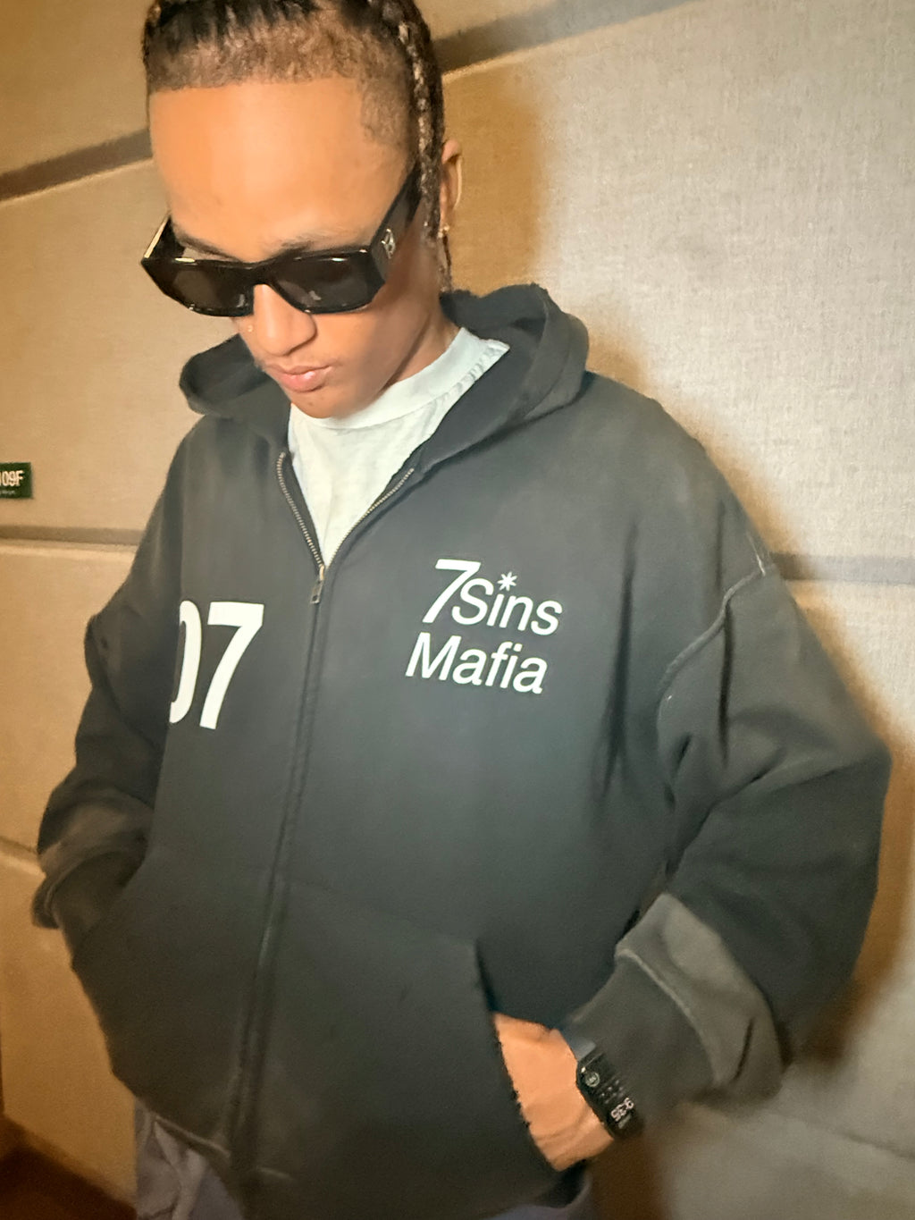 Vintage Washed Zip Hoodie