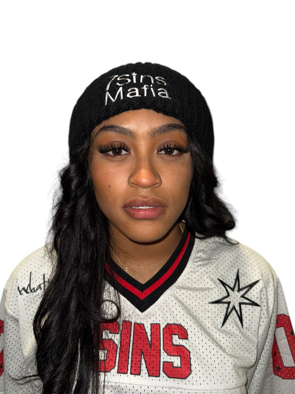 Black Bookish Knit Beanie