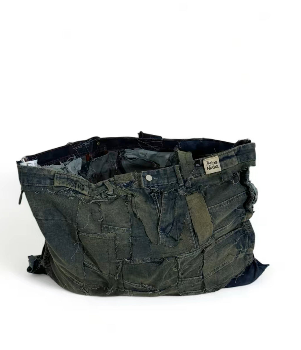 Hand Crafted Vintage Denim Tote bag